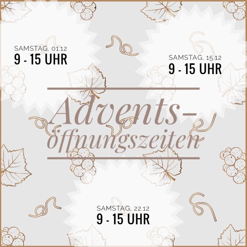 Adventsöffnungszeiten